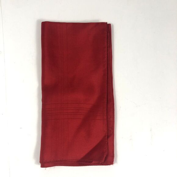 Luxury Red Pure Silk Pocket Square Handkerchief Scarf Made in Italy 15.5" Square - Picture 5 of 6